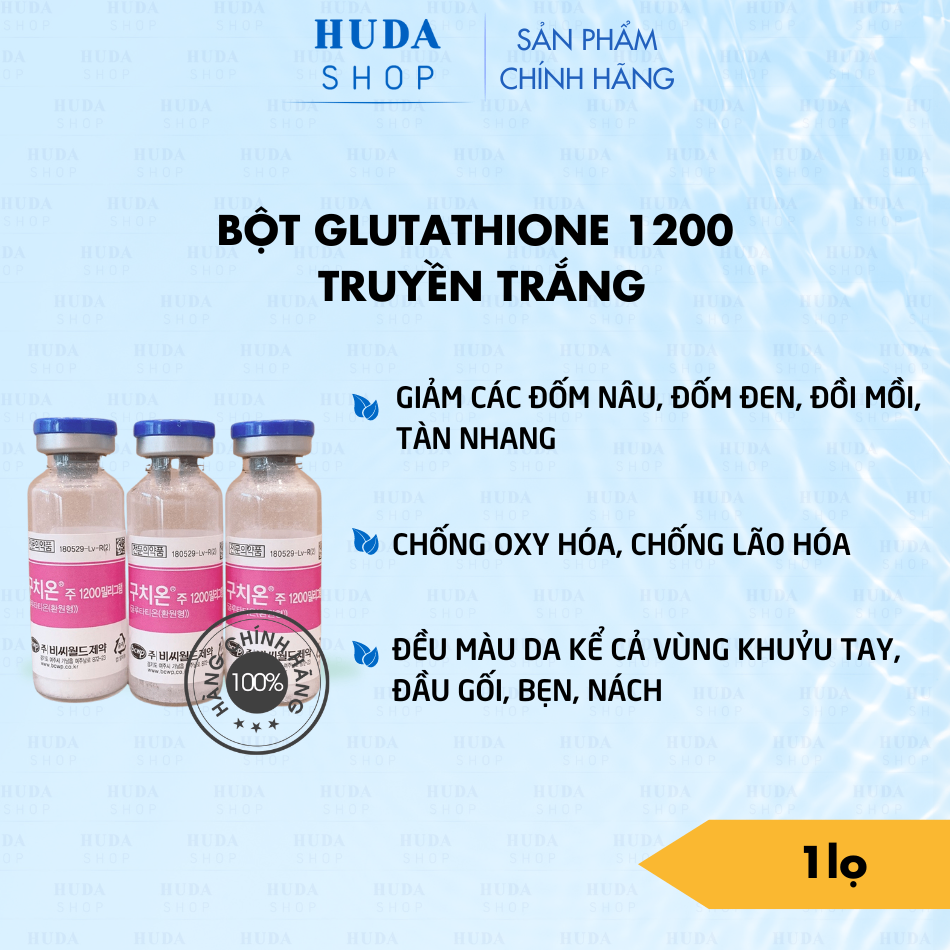 Truyền trắng Glutathone Bione 1200mg Chuẩn Hàn Quốc