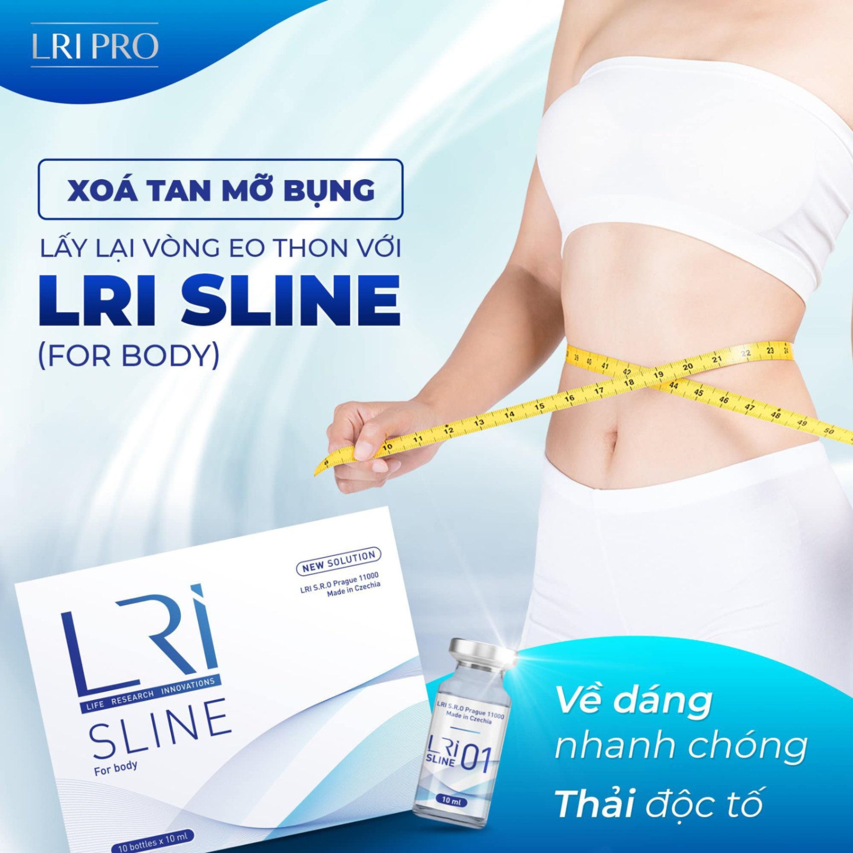 Giảm Béo Lri Sline for body - tiêm thải mỡ, giảm cân từng vùng lẻ 1 lọ