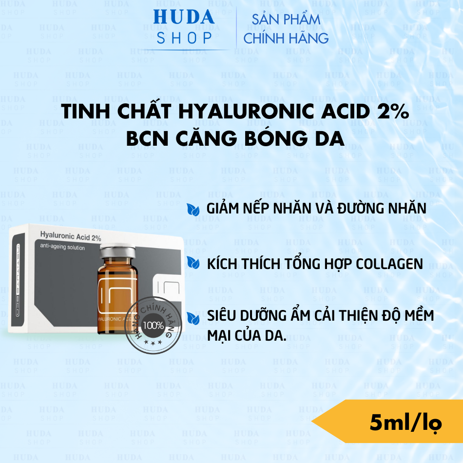 Tinh Chất BCN Tây Ban Nha Acid Hyaluronic 2% căng bóng, trẻ hoá da