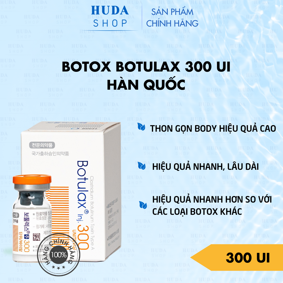 Botox Botulium Toxin Type A Botulax 300 Units xoá nhăn, thon gọn cơ