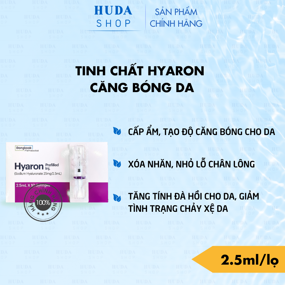 Tinh chất Hyaron trẻ hóa da, căng bóng da 1 hộp 10 ống