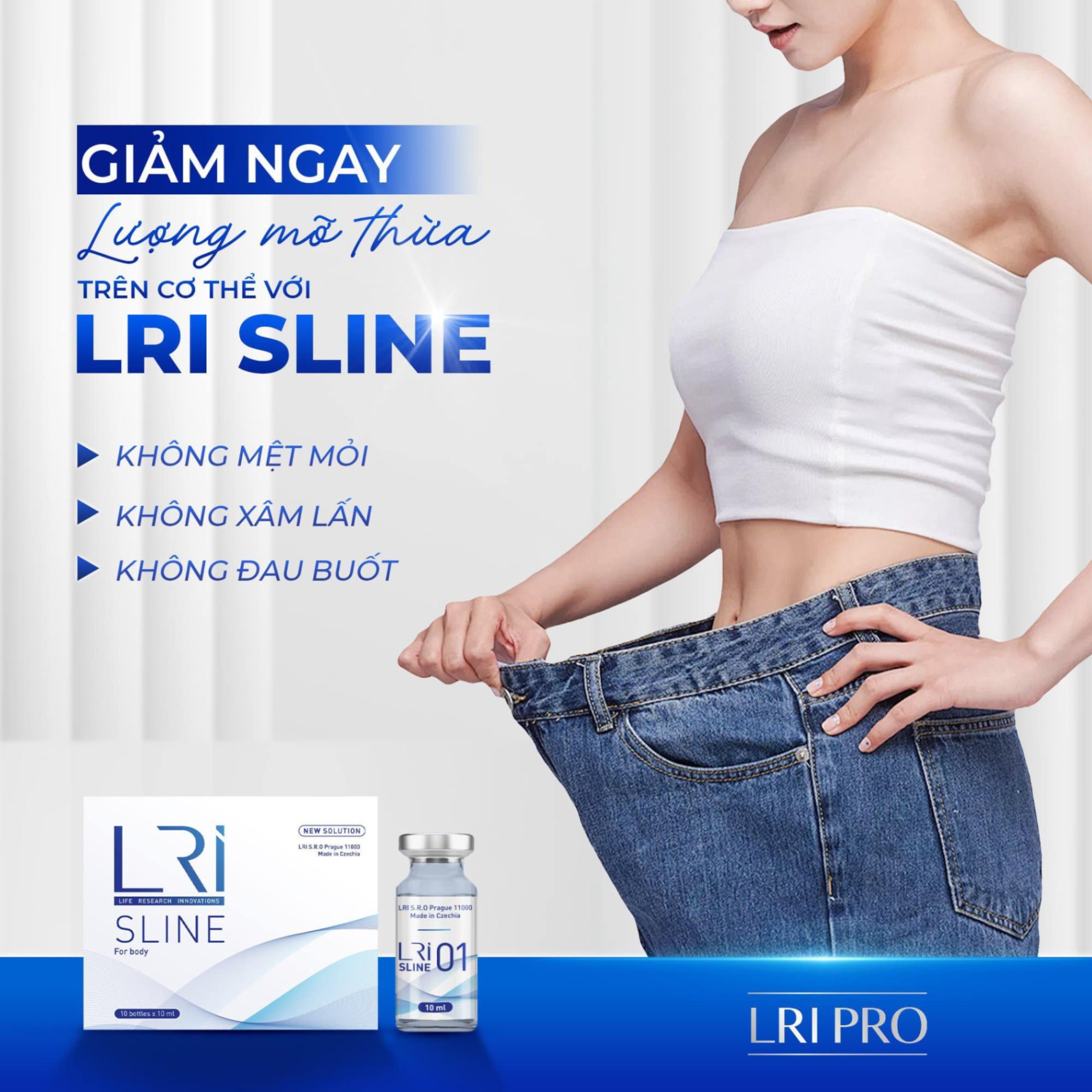 Giảm Béo Lri Sline for body - tiêm thải mỡ, giảm cân từng vùng lẻ 1 lọ