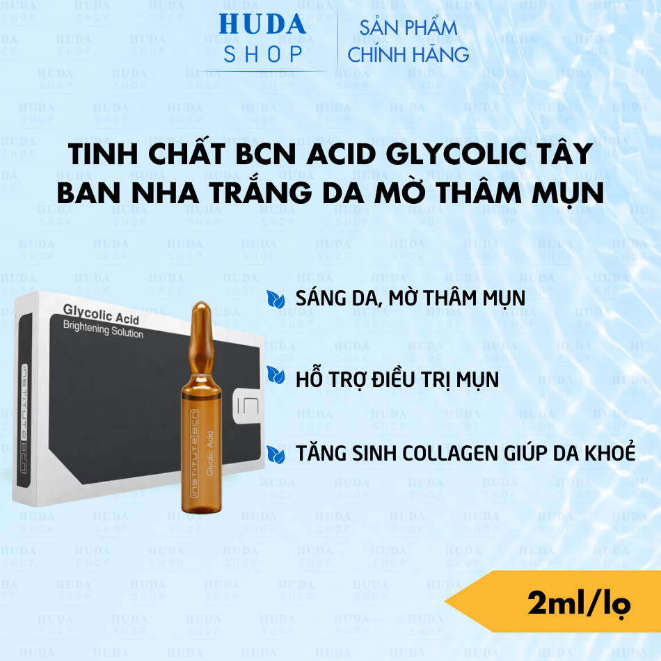 Tinh Chất BCN Acid Glycolic Tây Ban Nha trắng da mờ thâm mụn