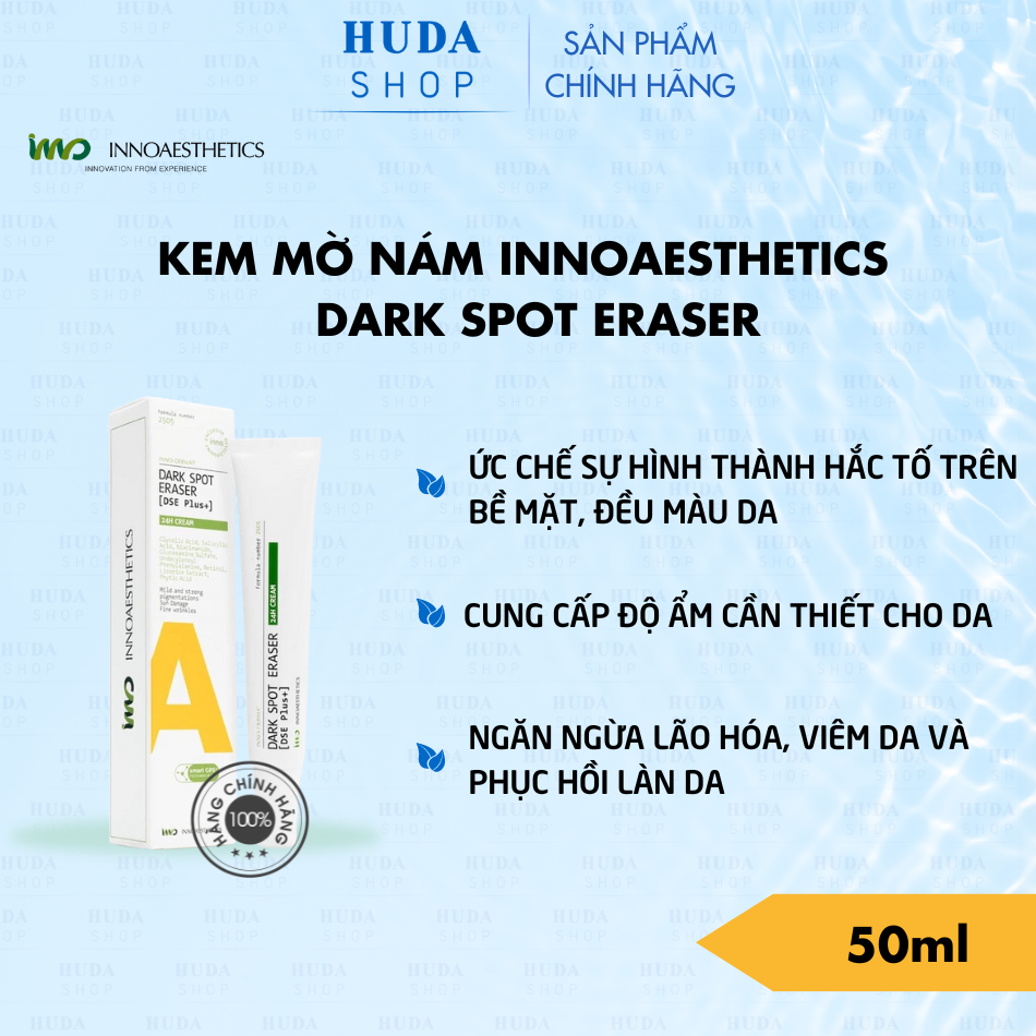 Kem Xóa Thâm, Sạm Nám Innoaesthetics Inno-Derma Dark Spot Eraser 24H 50ml