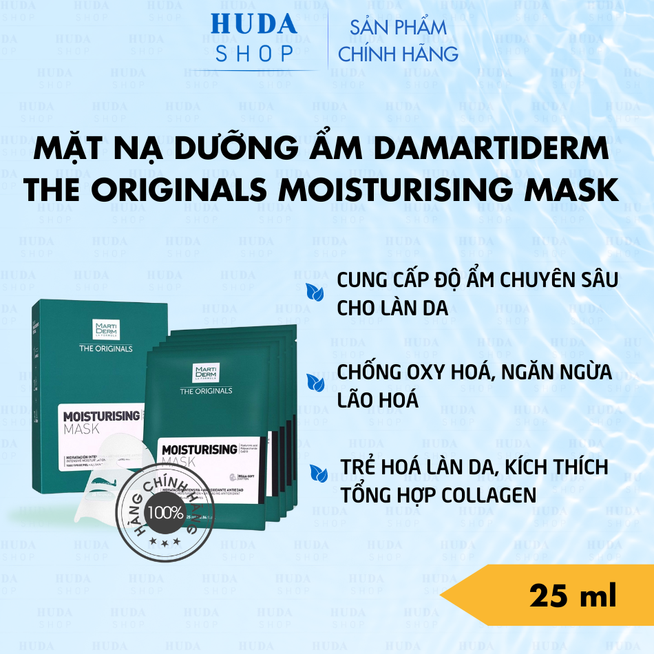 Mặt nạ dưỡng ẩm da - MartiDerm The Originals Moisturising Mask (25ml x 10 miếng)