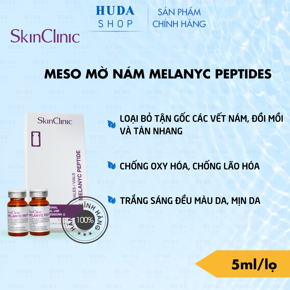 MELANYC PEPTIDE MESO SKINCLINIC - TINH CHẤT ĐIỀU TRỊ NÁM, DƯỠNG SÁNG DA 1 LỌ