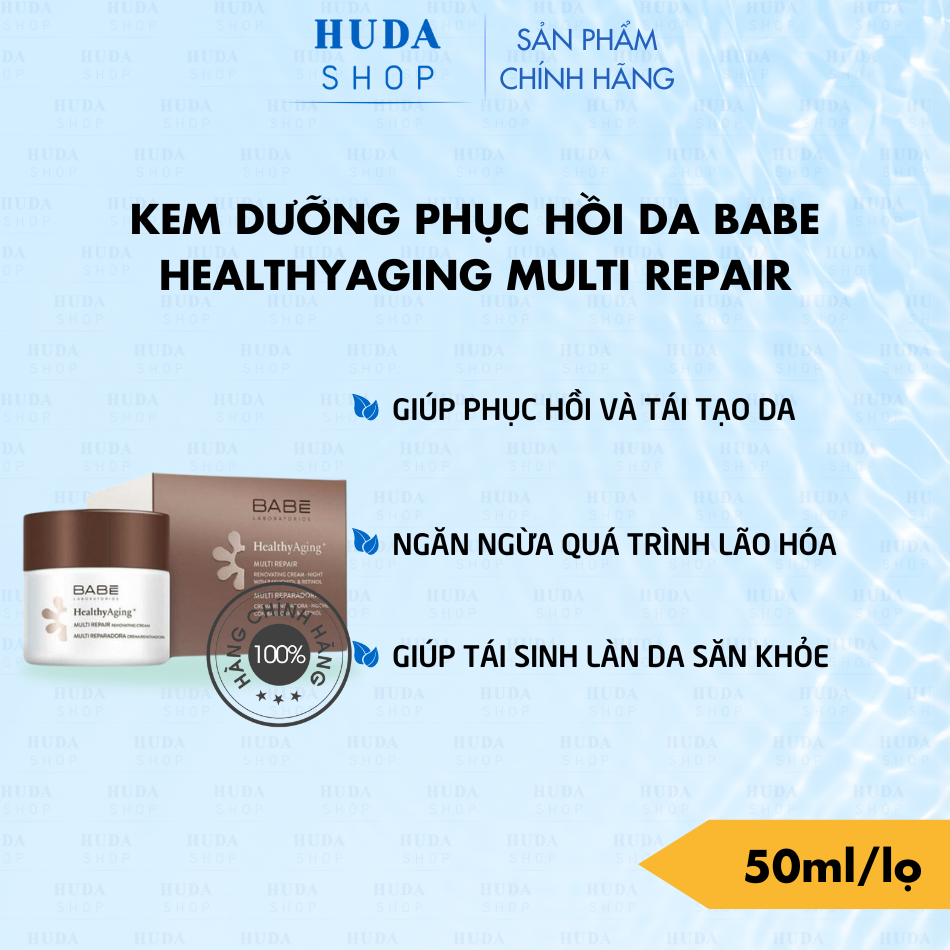 Kem dưỡng BABE Multi Repair Renovating Night Cream chống lão hoá, tái tạo da ban đêm