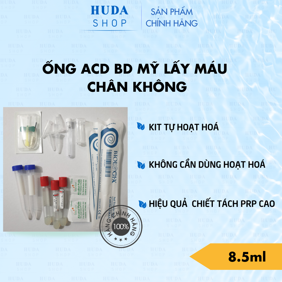 KIT PRP TỰ HOẠT HOÁ ỐNG ĐỎ VACUTEST LẤY MÁU CHÂN KHÔNG ITALIA ACD