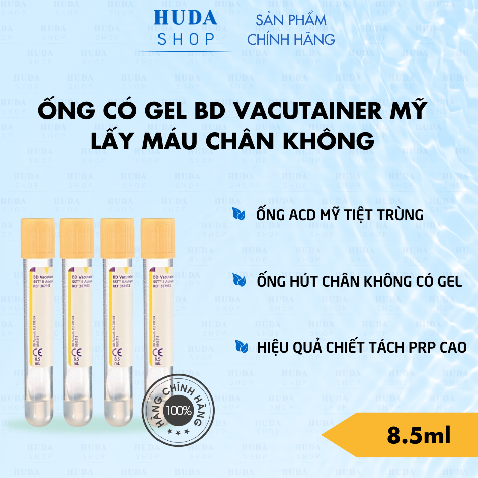 Ống nghiệm PRP ACD BD Mỹ dạng gel lấy máu chân không tự hoạt hoá