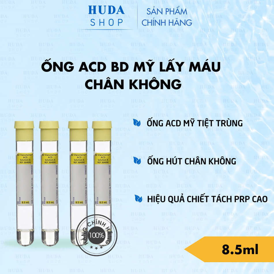 ỐNG NGHIỆM ACD BD MỸ LẤY MÁU CHÂN KHÔNG PRP HÀNG CHUẨN