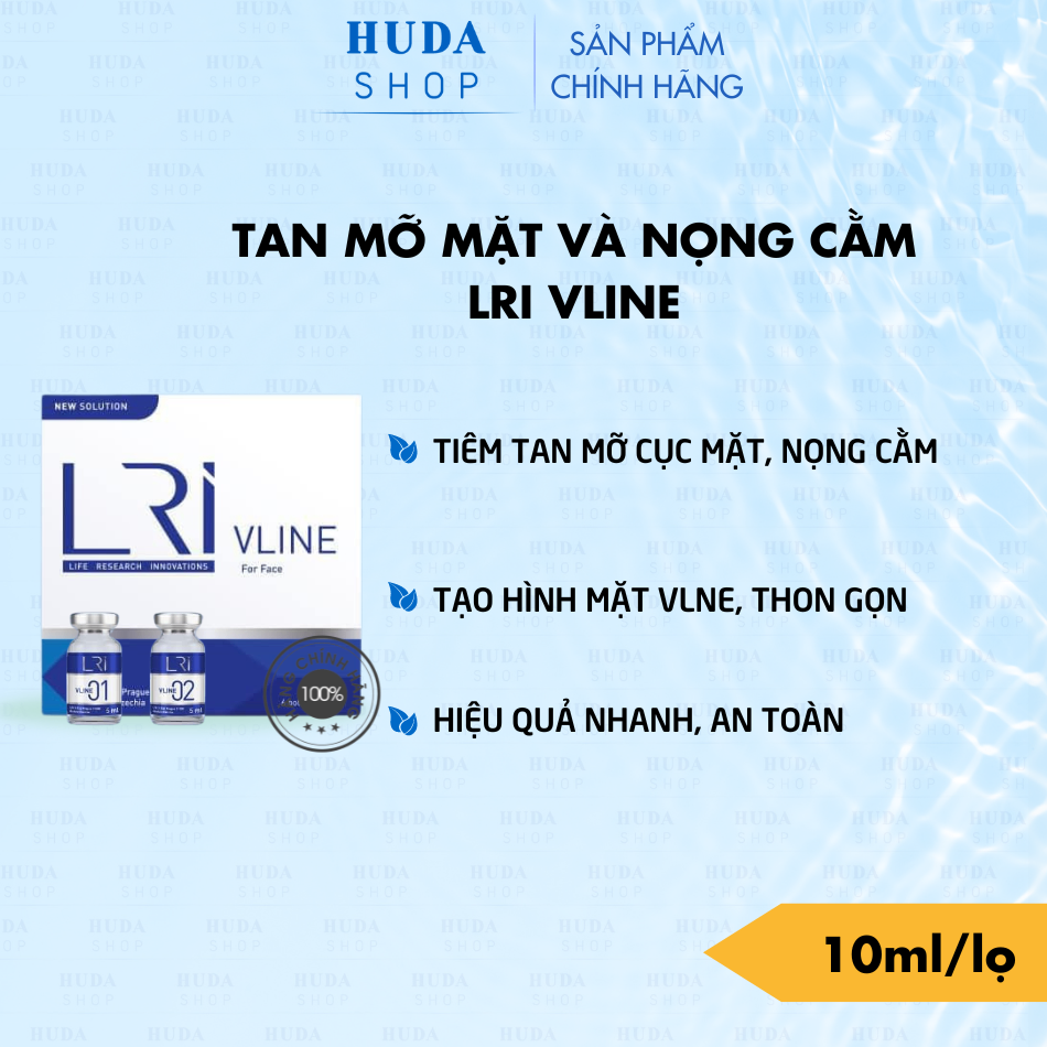 Giảm Béo Lri Vline for Face  - tiêm thải mỡ, giảm cân mặt và cằm lẻ 1 cặp