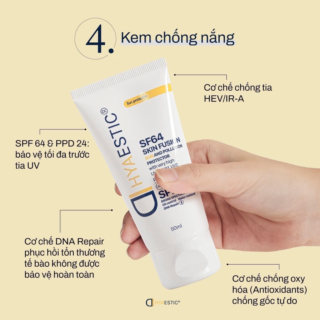 Kem chống nắng bảo vệ tối đa Hyaestic Skin Fusion SF64 Sun And Pollution Protector SPF50