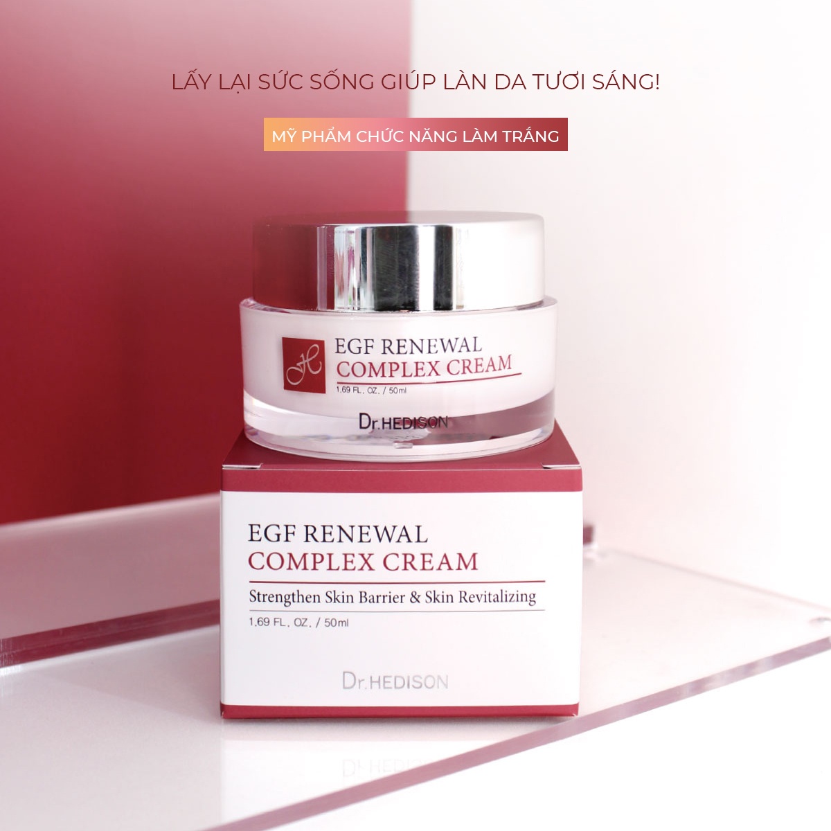 Kem dưỡng tái tạo tế bào gốc EGF Renewal Complex Cream Dr.Hedison 50ml