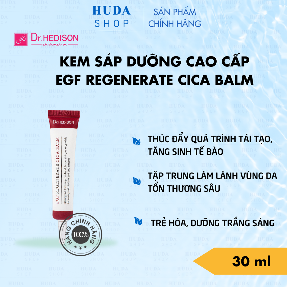 Kem sáp dưỡng cao cấp EGF Regenerate CiCa balm Dr.Hedison 30ml