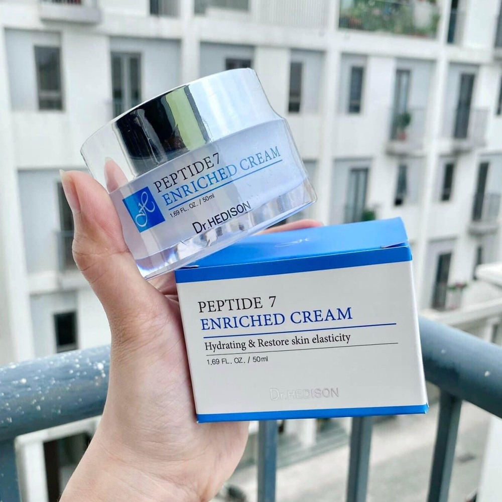 Kem dưỡng giảm nếp nhăn Peptide 7 Enriched Cream Dr.Hedison 50ml