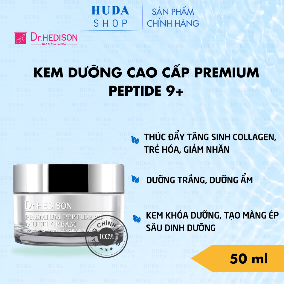 Kem dưỡng cao cấp Premium Peptide 9+ Dr.Hedison 50ml