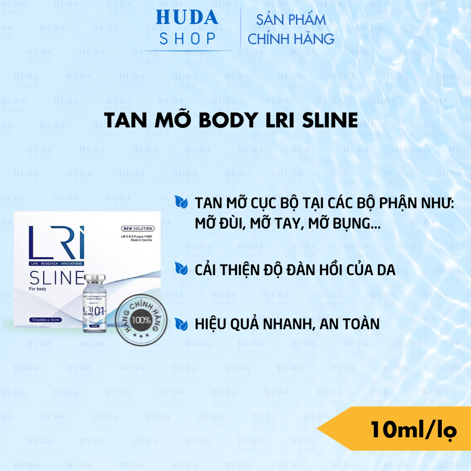 Giảm Béo Lri Sline for body - tiêm thải mỡ, giảm cân từng vùng lẻ 1 lọ