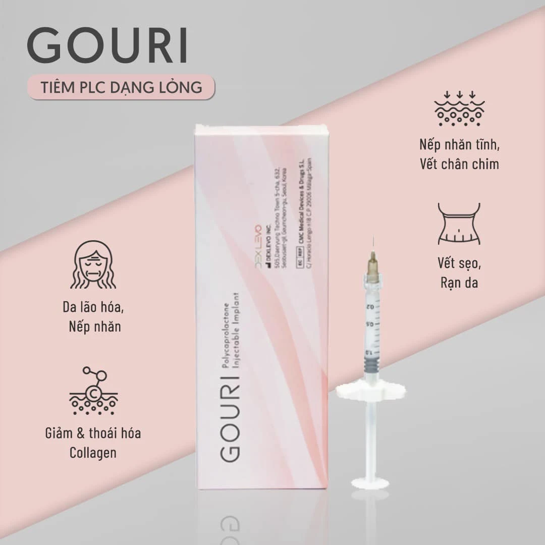 GOURI - TIÊM PLC DẠNG LỎNG CẢI THIỆN TÌNH TRẠNG LÃO HÓA, NẾP NHĂN VÀ VẾT SẸO RẠN DA