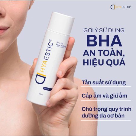 Toner hỗ trợ trị mụn làm sạch bã nhờn Hyaestic BHA 2% Pore Refining (150ml)