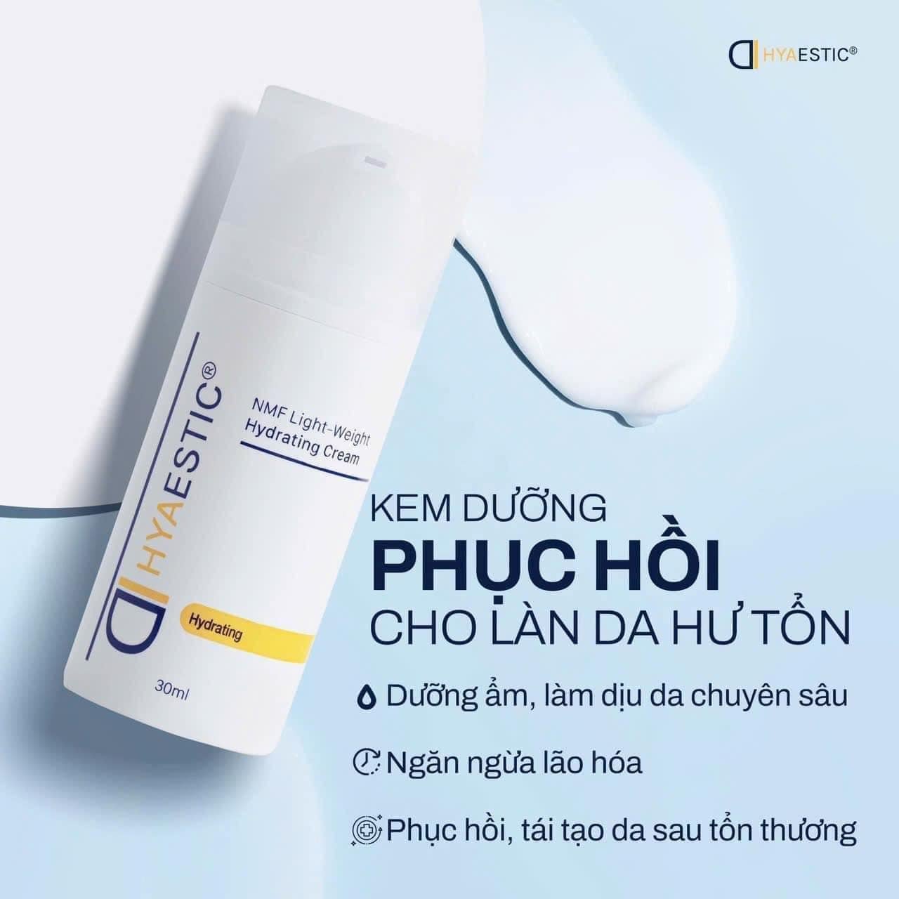 Kem phục hồi da hư tổn Hyaestic NMF Light-Weight Hydrating Cream (30ml)