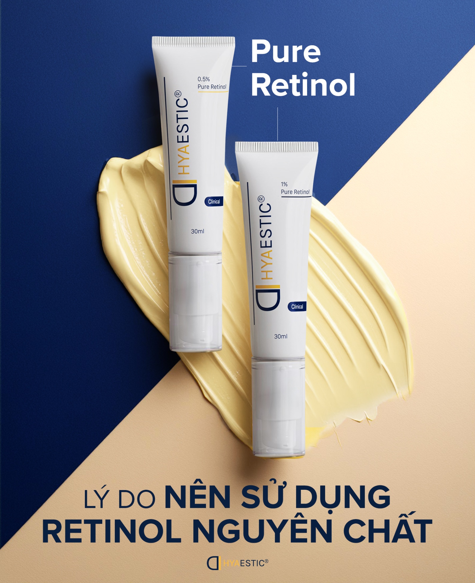 Tinh chất tái tạo da chống lão hóa 0,5% Retinol nguyên chất Hyaestic 0,5% Pure Retinol (30ml)