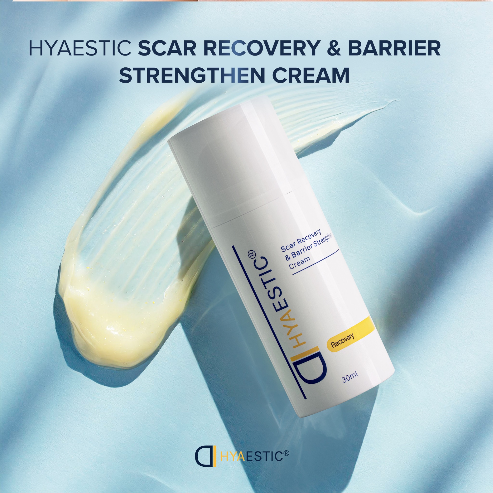 Tế bào gốc trẻ hoá và hỗ trợ phục hồi làn da sẹo Hyaestic Scar Recovery & Barrier Strengthen Cream 30ml