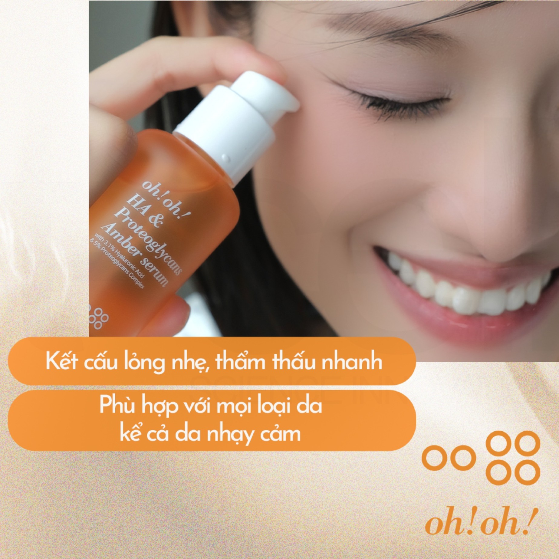 Tinh Chất Dưỡng Ẩm, Phục Hồi & Trẻ Hóa Da oh!oh! HA & Proteoglycans Amber Serum (with 3.1% Hyaluronic Acid & 5% Proteoglycans Complex) 30ml