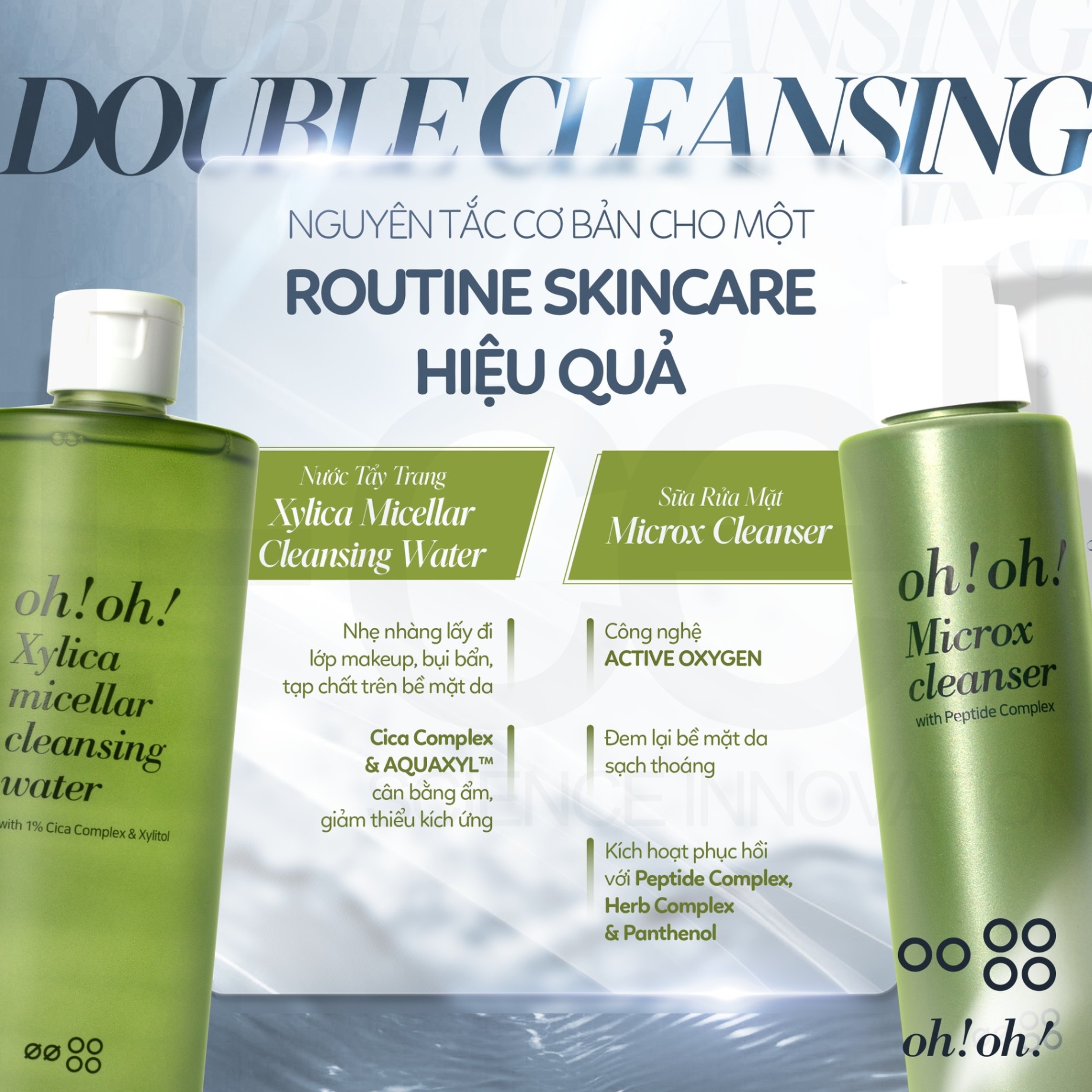 Sữa Rửa Mặt Detox Làm Sạch Sâu Cho Mọi Loại Da oh!oh! Microx Cleanser (with Peptide Complex) (150g)