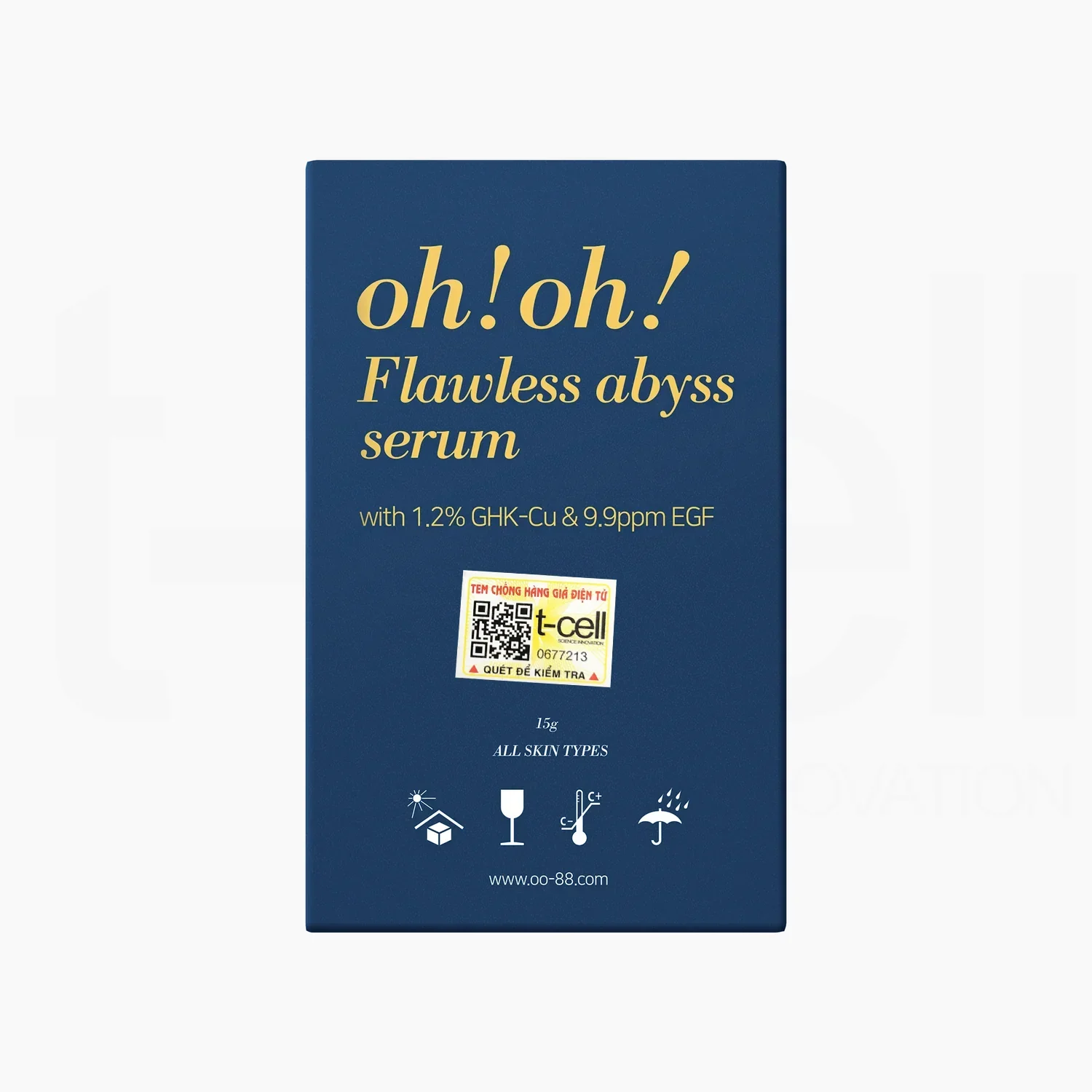 Tinh Chất Giảm Sẹo Lõm & Chống Lão Hoá oh!oh! Flawless Abyss Serum with 1.2% GHK-Cu & 9.9ppm EGF (15g)