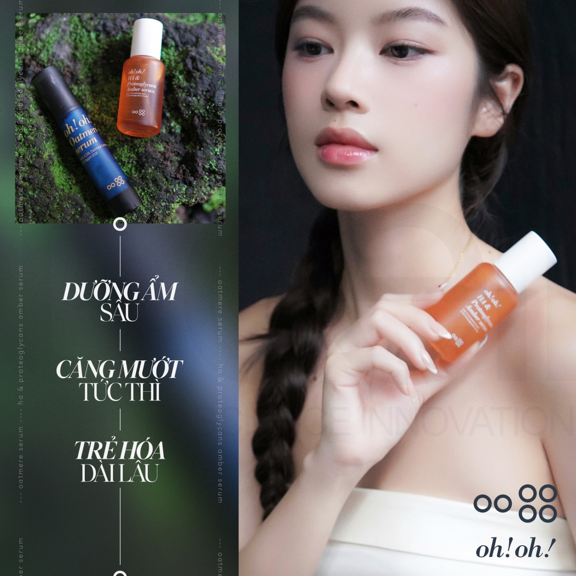 Tinh Chất Dưỡng Ẩm, Phục Hồi & Trẻ Hóa Da oh!oh! HA & Proteoglycans Amber Serum (with 3.1% Hyaluronic Acid & 5% Proteoglycans Complex) 30ml