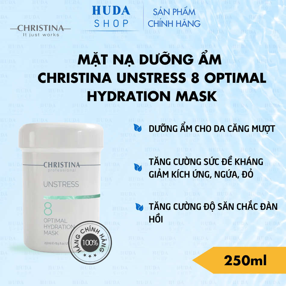 Mặt Nạ Dưỡng Ẩm Phục Hồi Da Christina Unstress 8 Optimal Hydration Mask 250ml