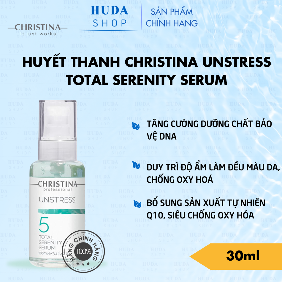 Huyết thanh Christina Unstress Total Serenity Serum phục hồi da nhạy cảm 30ml