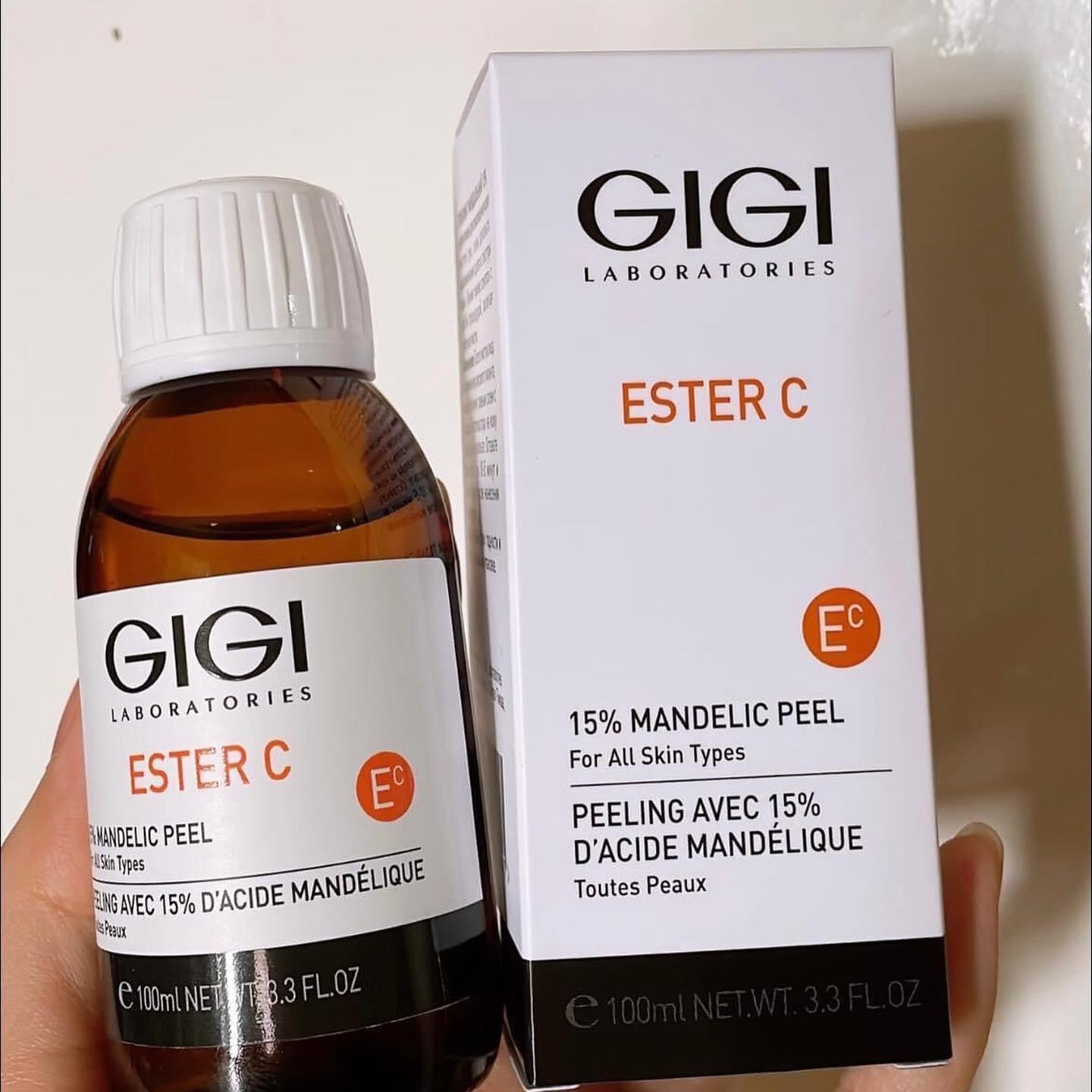 Peel làm căng bóng và sáng da ngay lập tức Gigi Ester C Mandelic peel 15% Professional 100ml (R)