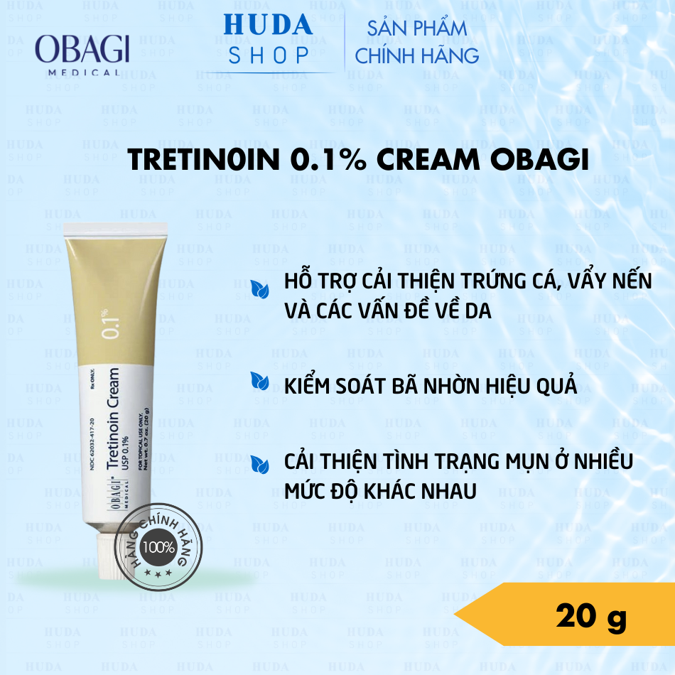 Kem Trị Mụn Thâm Nám Obagi Tretinoin Cream 0.1% 20g