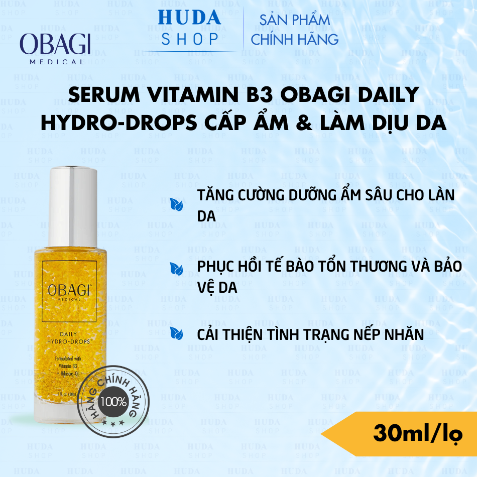 Serum Vitamin B3 Obagi Daily Hydro-Drops Cấp Ẩm & Làm Dịu Da