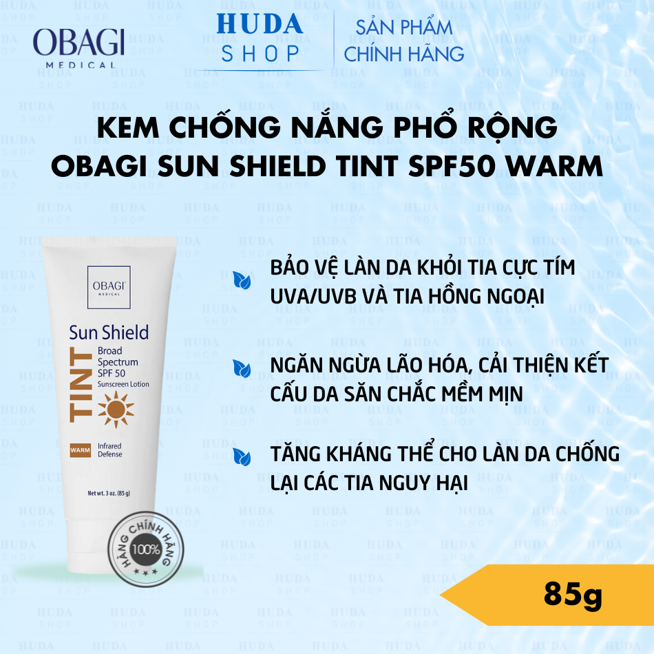 Kem lót chống nắng che khuyết điểm Obagi Tint SPF 50 Warm 85g