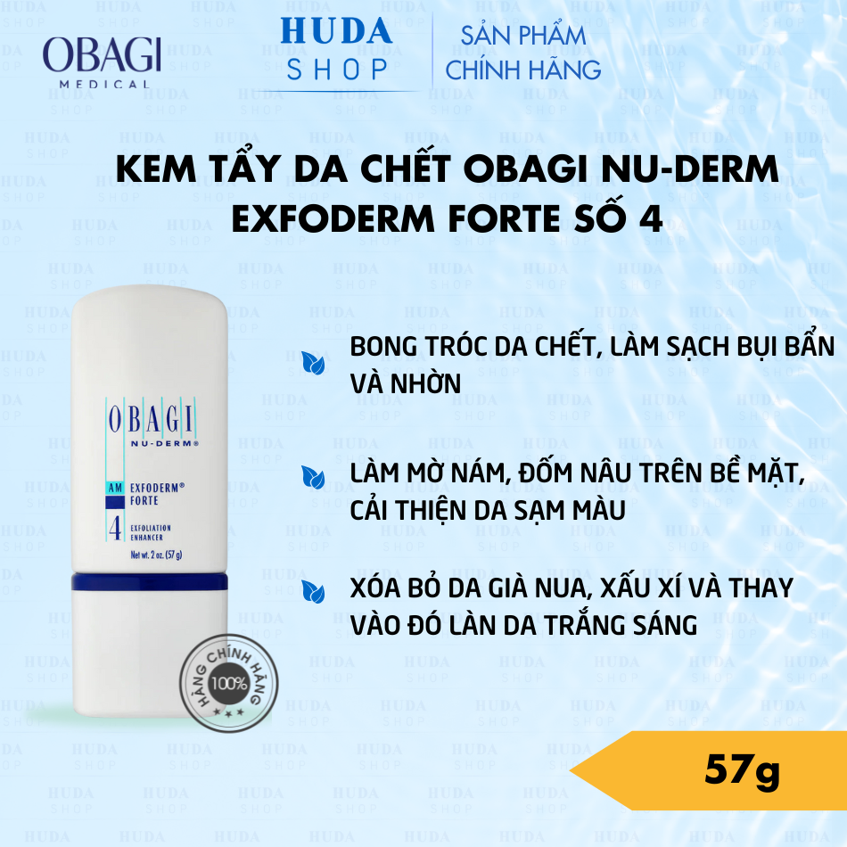 Kem Tẩy Da Chết Cho Da Dầu Obagi Nu-derm Exfoderm Forte Số 4 57g