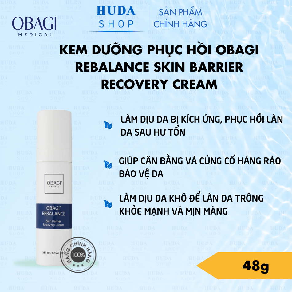 Kem Dưỡng Phục Hồi Obagi Rebalance Skin Barrier Recovery Cream 48g