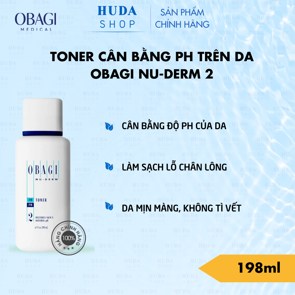 Nước Hoa Hồng Se Khít Lỗ Chân Lông Obagi Nu-Derm Toner Số 2 198ml