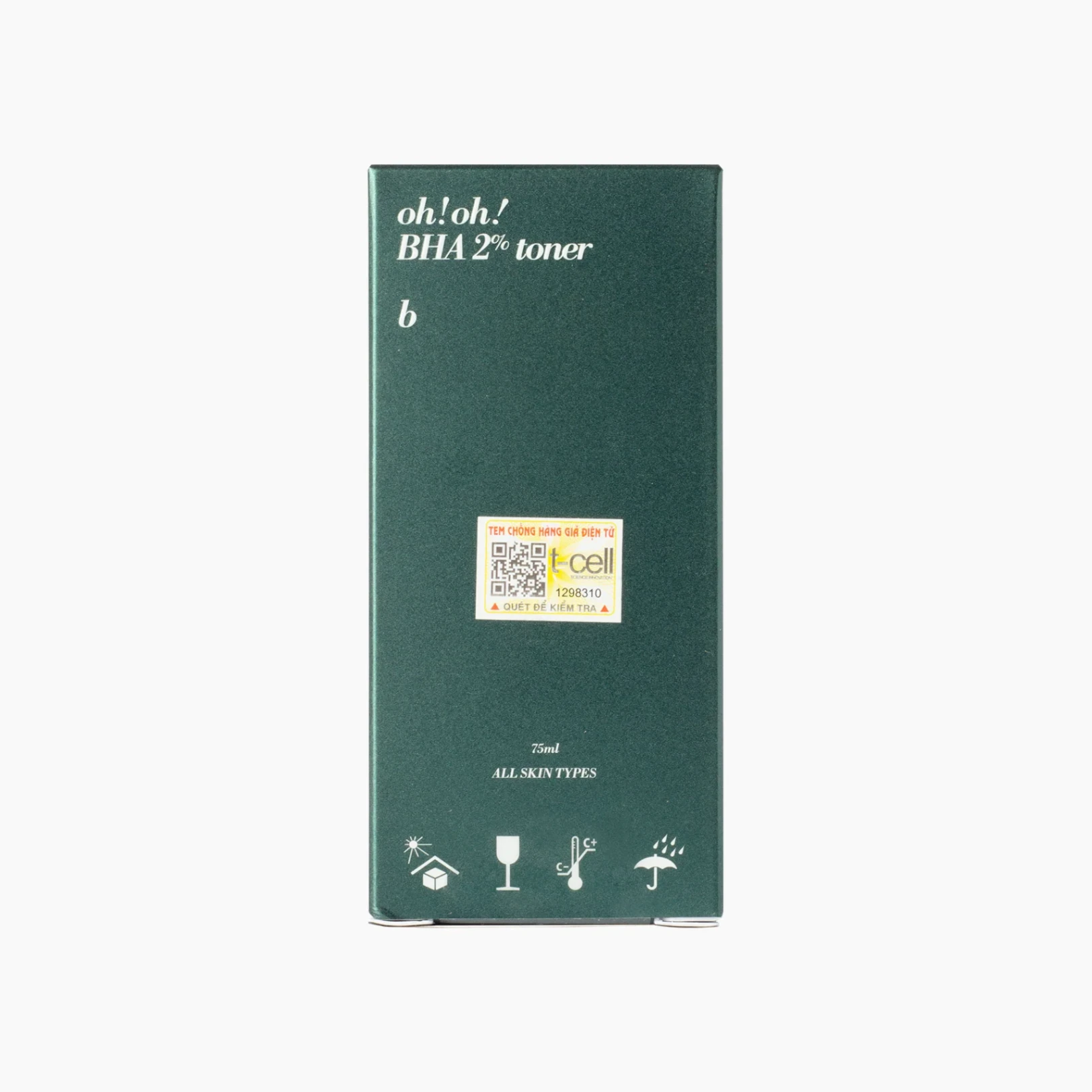 Nước Cân Bằng 2% BHA Tẩy Tế Bào Chết, Làm Sạch Sâu Da oh!oh! BHA 2% toner : b 75ml