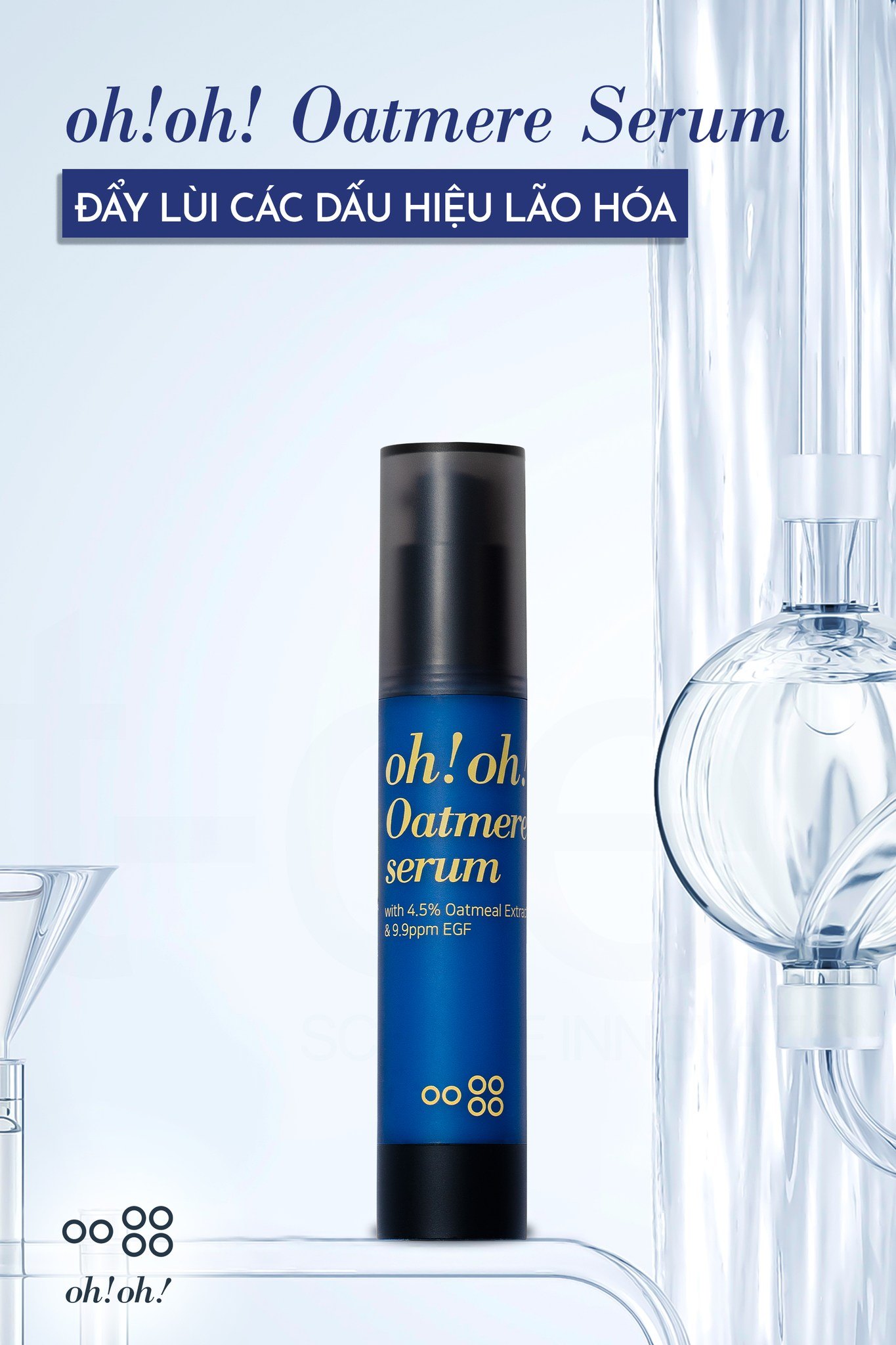 Tinh Chất Tế Bào Gốc, Tái Tạo Da oh!oh! Oatmere Serum with 4.5% Oat Extract & 9,9ppm EGF 25ml