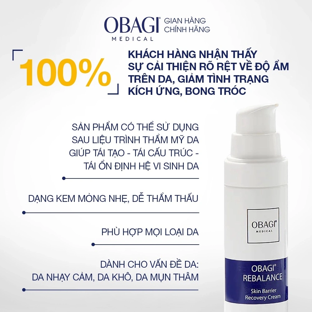 Kem Dưỡng Phục Hồi Obagi Rebalance Skin Barrier Recovery Cream 48g