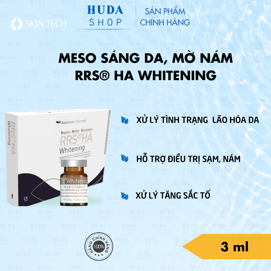 MESO SÁNG DA, MỜ NÁM RRS® HA WHITENING SKIN TECH 3ML