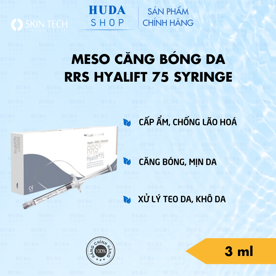 MESO CĂNG BÓNG DA RRS HYALIFT 75 SYRINGE SKIN TECH 3ML