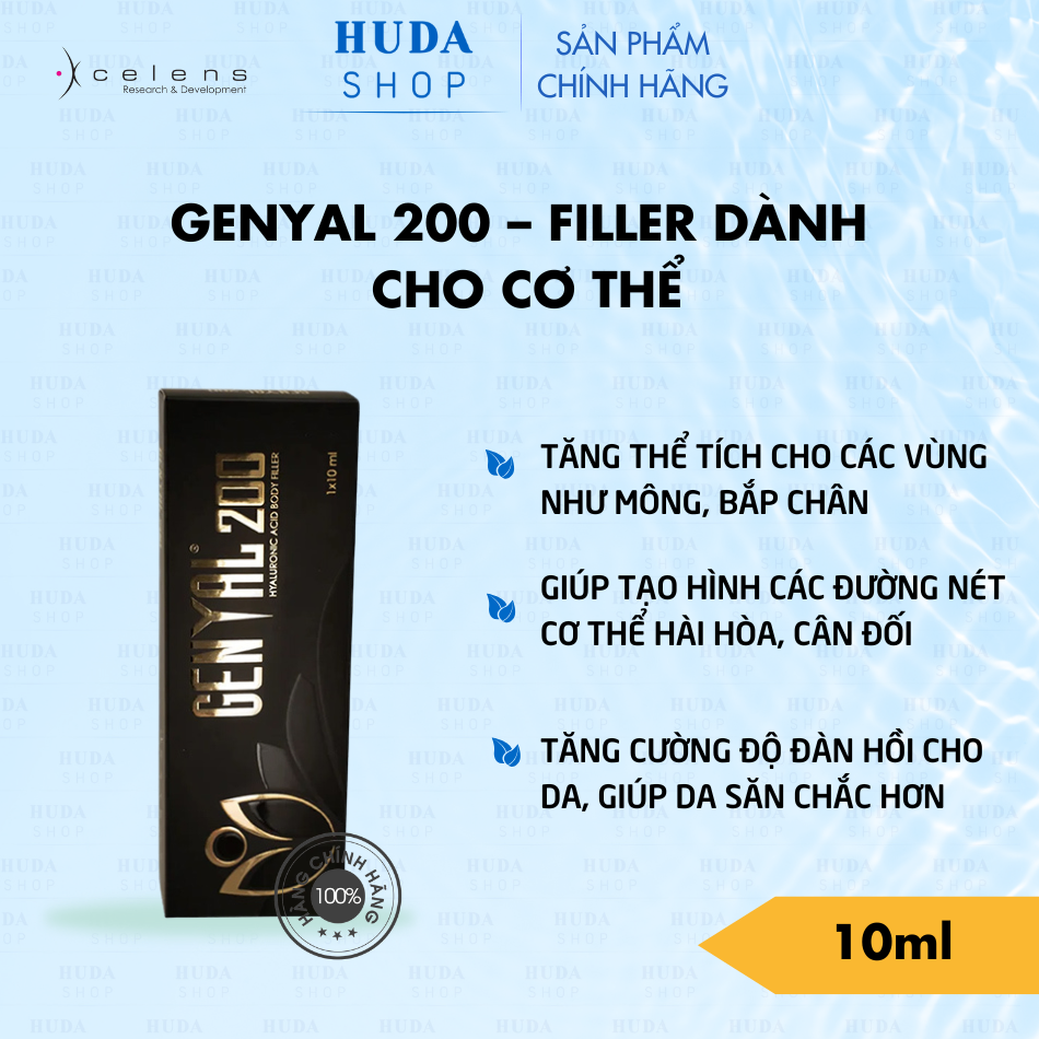 Genyal 200 – Filler tạo hình cơ thể hoàn hảo, lấy lại vóc dáng tự tin 10ml