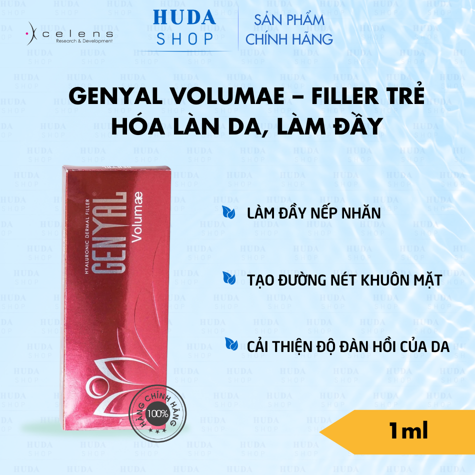 Genyal Volumae – Filler trẻ hóa làn da, tăng thể tích môi, tạo hình khuôn mặt hoàn hảo 1ml