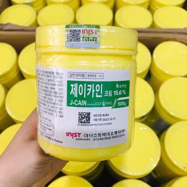 Kem ủ tê vàng Hàn Quốc J-Cain Cream 15.6% 500g