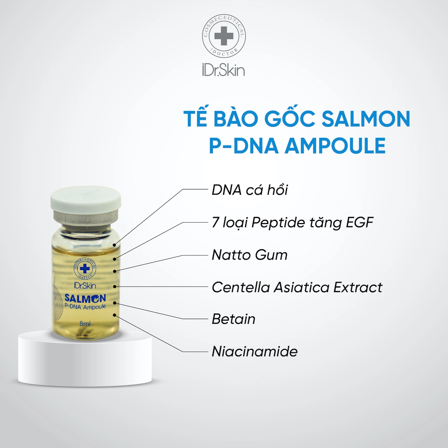 Tế bào gốc cá hồi Idr.Skin Salmon P-DNA Ampoule