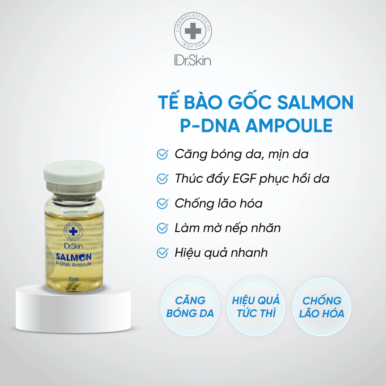 Tế bào gốc cá hồi Idr.Skin Salmon P-DNA Ampoule