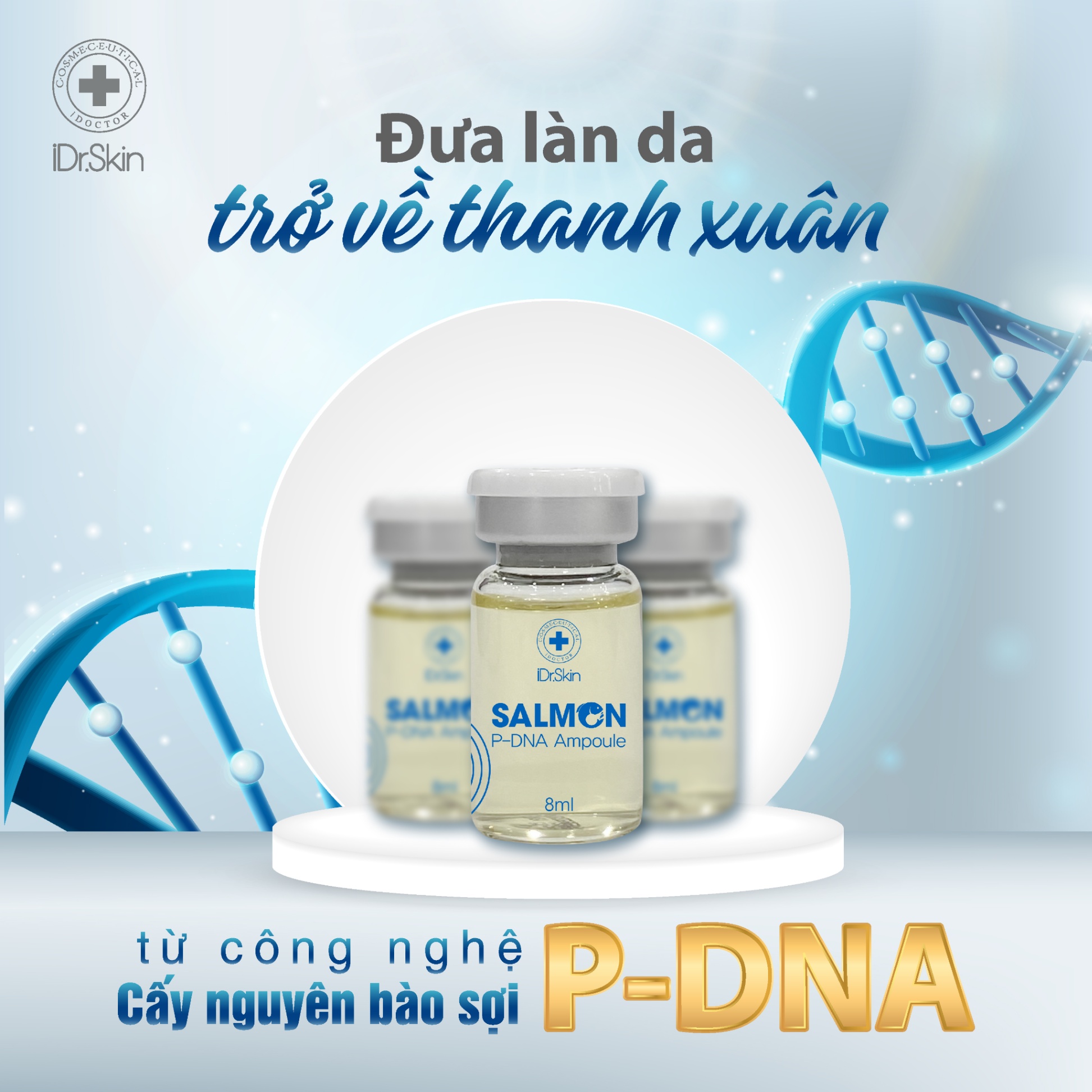 Tế bào gốc cá hồi Idr.Skin Salmon P-DNA Ampoule